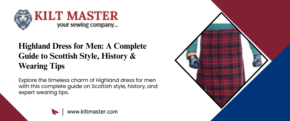 Traditional Highland Dress for Men Showcasing Kilt, Sporran, and Brogues