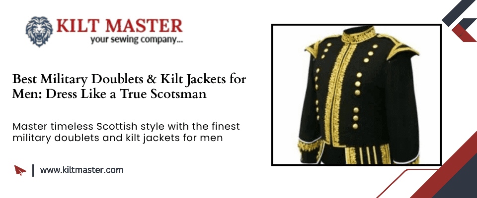 Scottish Traditional Handcrafted Military Doublets and Kilt Jackets for Men