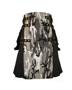 Black Urban Camo Prime Cargo Kilt
