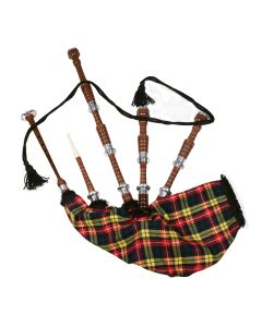 Buchanan Modern Tartan Natural Finish Scottish Bagpipe