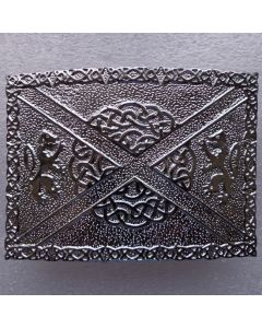 Celtic Lion Rampant Saltire Kilt Belt Buckle
