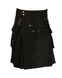 Detachable Pockets Utility Kilt Side