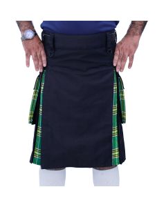 Hybrid Kilt Black and Irish Green
