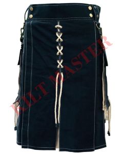Hybrid Kilt Black And Khaki