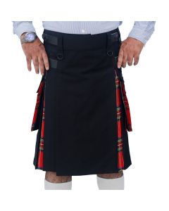 Hybrid Kilt Black and Royal Stewart