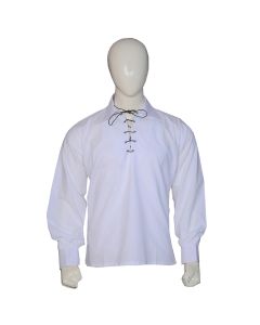 Jacobite Ghillie Kilt Shirt White