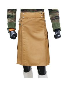 Khaaki Working Kilt Round Pocket