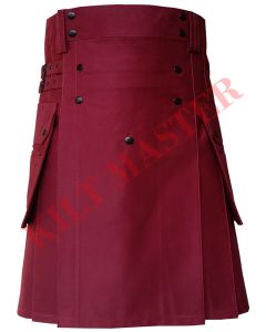 Maroon Utility Kilt
