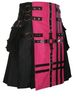 Pink Apron Black Kilt