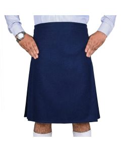 Premium Handmade Solid Navy Blue Wool Kilt