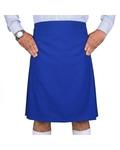 Premium Handmade Solid Royal Blue Wool Kilt