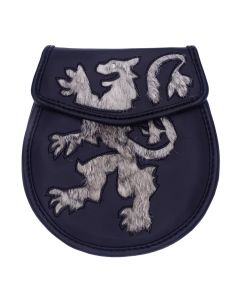 Semi Dress Lion Rampant Leather With Grey Rabbit Fur Sporran