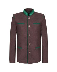 Traditional Bavarian Brown Loden Wool Jacket – Austrian Tyrol Blazer