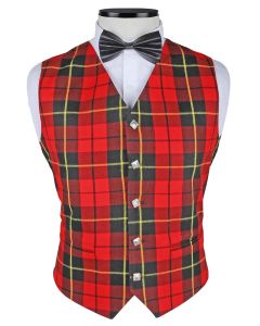 Wallace Modern Tartan Vest Front