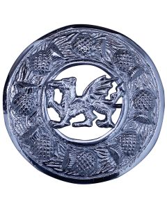 Welsh Dragon Kilt Fly Plaid Brooch Front