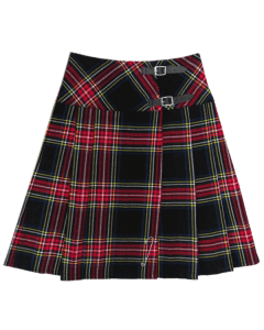 Women Black Stewart Tartan Kilt