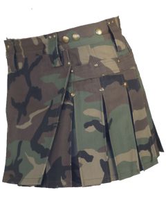 Women Kilt Woodland Camo