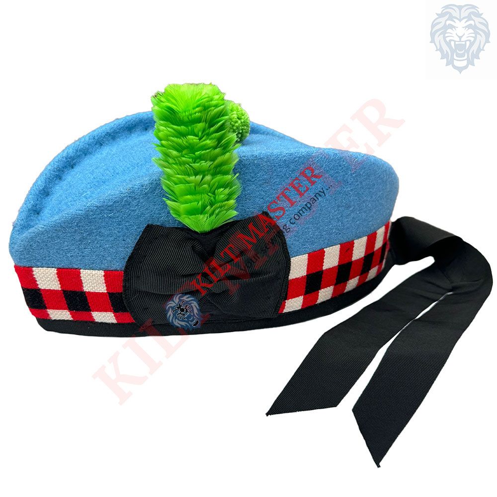 Sky Blue Wool Glengarry Hat
