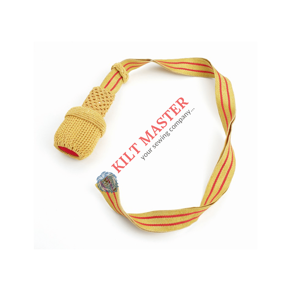 Golden Sword Knot with 2 Red Stripes