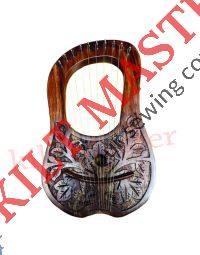10 metal Strings Flower Design Lyre Harp
