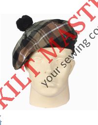 Lamont Weathered Tartan Tammy Hat Front