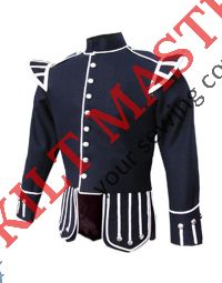 Navy Blue Doublet Pipe Band Jacket