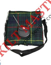 Scottish Hunting Stewart Tartan Ladies Shoulder Bag Front